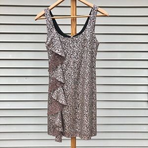Guess Silver Foil Mini Dress